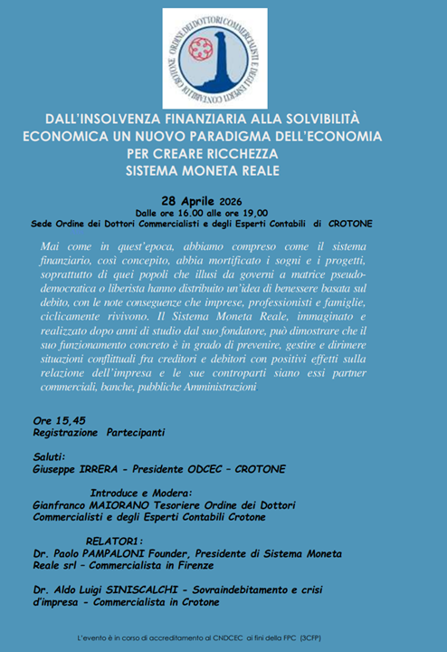 Dall’insolvenza alla solvibilità: un nuovo paradigma economico per creare ricchezza
